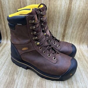 KEEN Utility Wenatchee 8-inch Boots Men's Size 11.5 Brown Steel Toe Waterproof